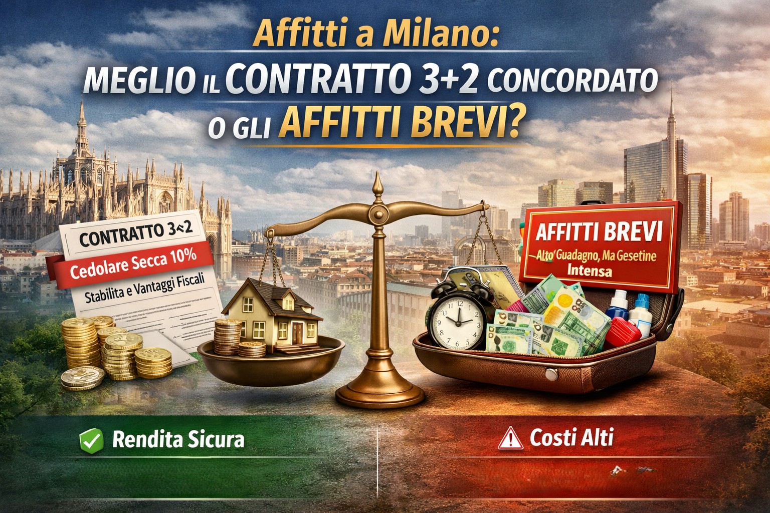 Scopri di più sull'articolo Meglio il Contratto 3+2 Concordato o gli Affitti Brevi?